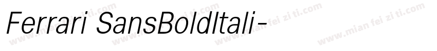 Ferrari SansBoldItali字体转换